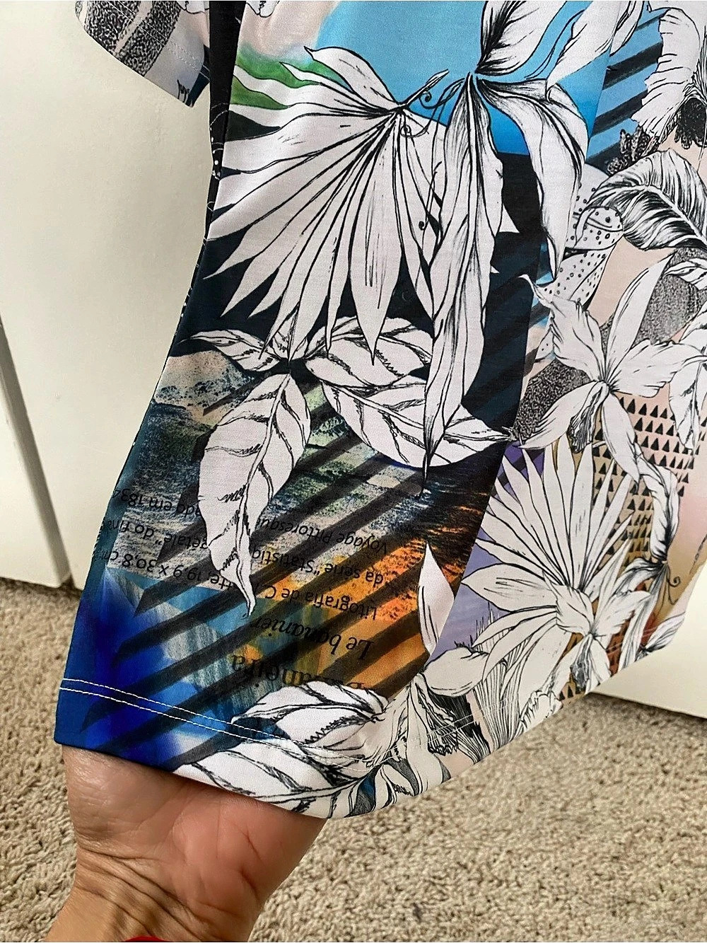 adidas x FARM Rio Originals Floral Print 3-Stripes Fitted Top Size S - Picture 9 of 12